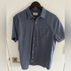 Marine Layer Men's Blue Button-Up Shirt M/L